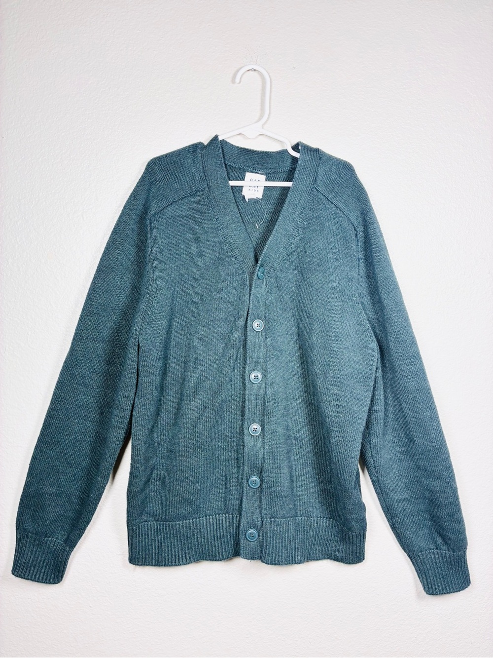 GAP Kids Hunter Green Button-Up V-Neck Cardigan XXL 14/15 NWOT Preppy Fall Layer